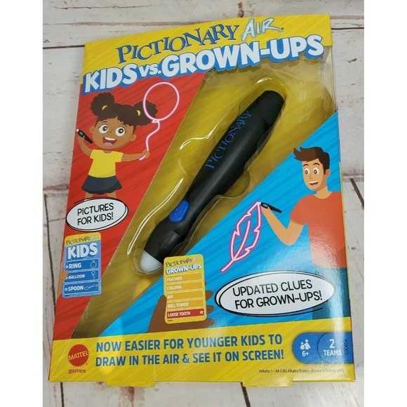 Mattel Games Pictionary Air Kids vs Grown-Ups Family Drawing Game Gift - Picture 2 of 12